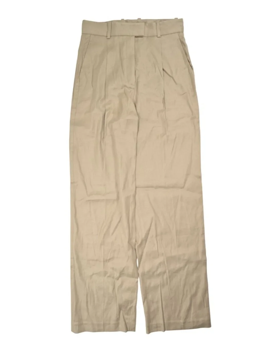 Aritzia Babaton Linen Blend Trousers in Tan